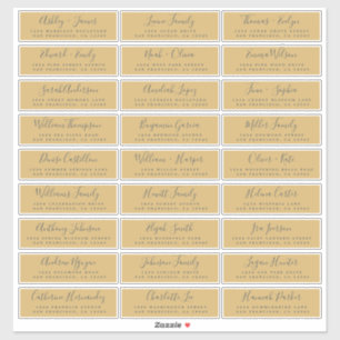 Étiquettes de adresse d'invités Mariages personnal