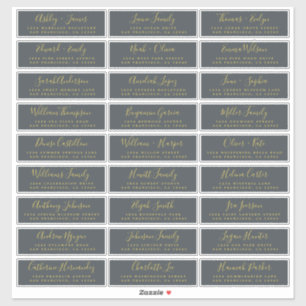 Étiquettes de adresse d'invités Mariages personnal