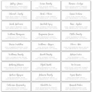 Étiquettes de adresse d'invités Mariages personnal