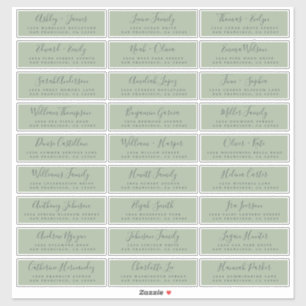 Étiquettes de adresse d'invités Mariages personnal