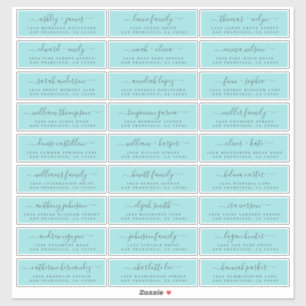 Étiquettes de adresse d'invités Mariages personnal