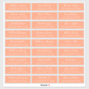Étiquettes de adresse d'invités Mariages personnal