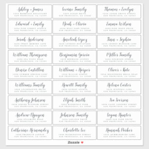 Étiquettes de adresse d'invités Mariages personnal