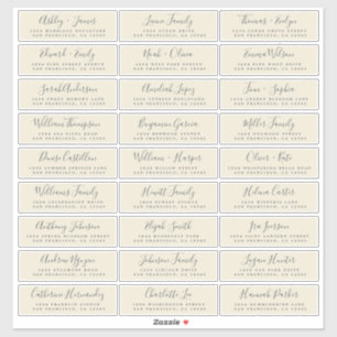 Étiquettes de adresse d'invités Mariages personnal