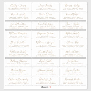 Étiquettes de adresse d'invités Mariages personnal
