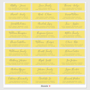 Étiquettes de adresse d'invités Mariages personnal