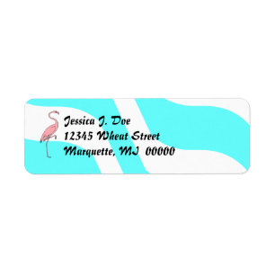 Étiquettes de adresse doux de Flamant rose d'hive