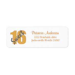 Étiquettes de adresse du bonbon 16