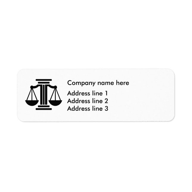 Étiquettes de adresse du bureau du barreau (Devant)