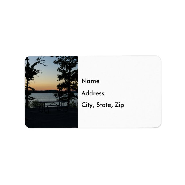 Étiquettes de adresse du coucher de soleil de silh (Devant)