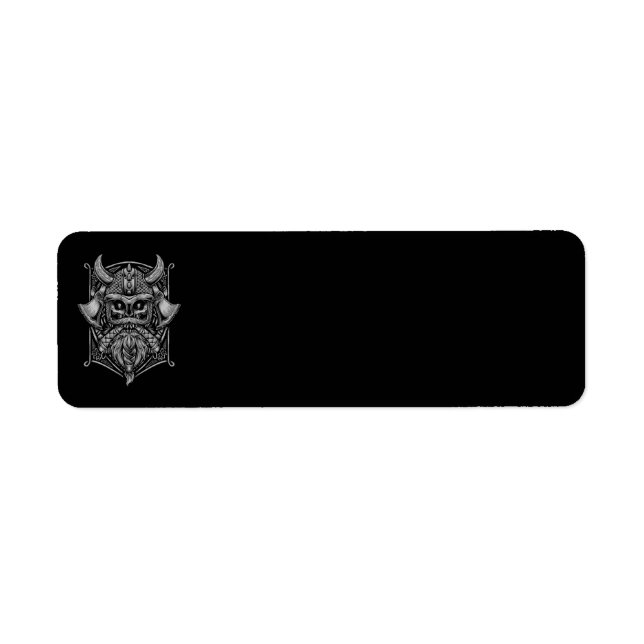 Étiquettes de adresse du crâne viking (Devant)