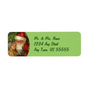 Étiquettes de adresse du père noël d'Allemand