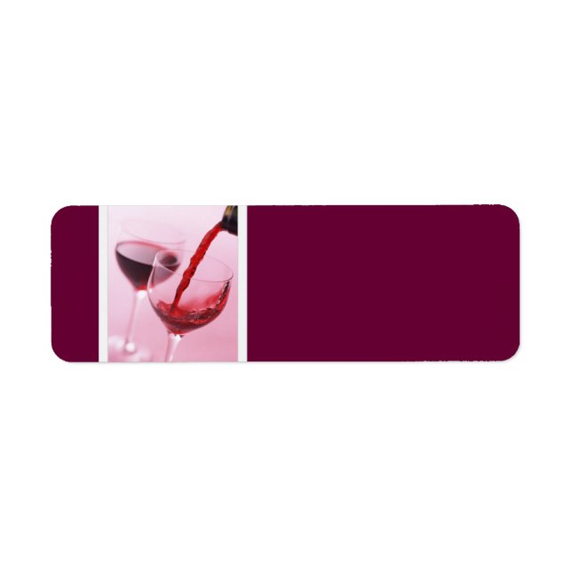 Étiquettes de adresse du vin rouge (Devant)