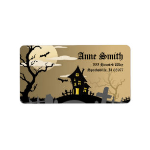 Étiquettes de adresse éffrayants de Halloween