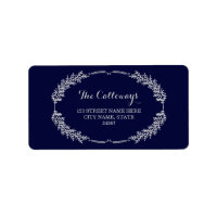 Étiquettes de adresse élégants de la couronne / Ma