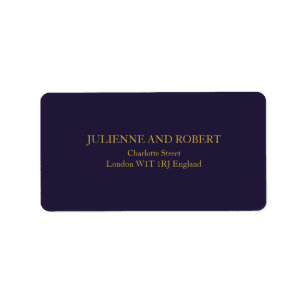Étiquettes de adresse élégants de mariage de bl