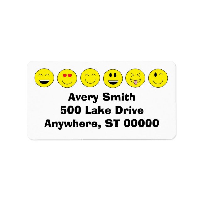 Étiquettes de adresse Emojis (Devant)