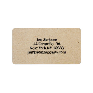 étiquettes de adresse estampillés à l'encre