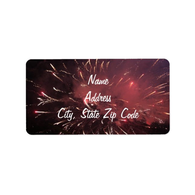 Étiquettes de adresse Fireworks (Devant)