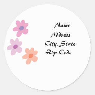 Étiquettes de adresse fleuris mignons