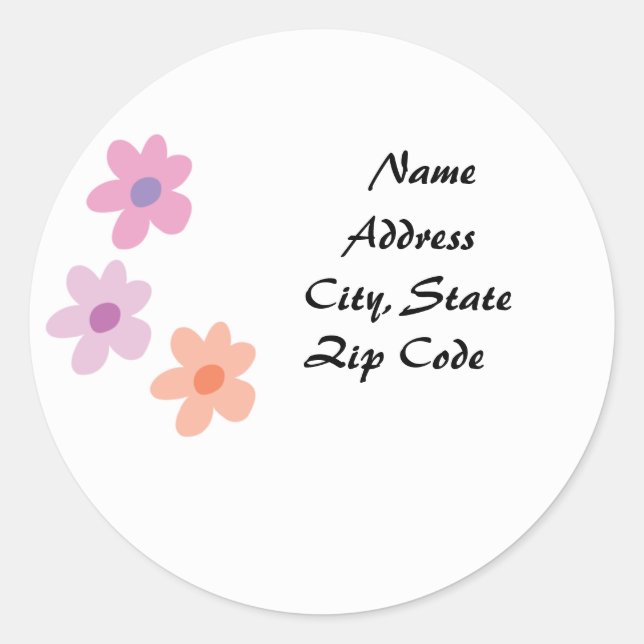 Étiquettes de adresse fleuris mignons (Devant)