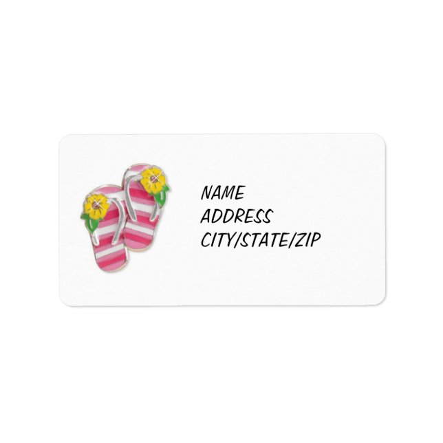 étiquettes de adresse "FLIP FLOPS" (Devant)