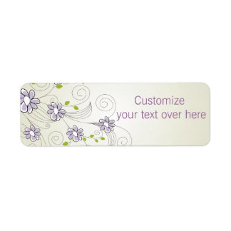 Étiquettes de adresse floraux doux