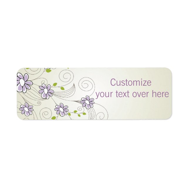 Étiquettes de adresse floraux doux (Devant)