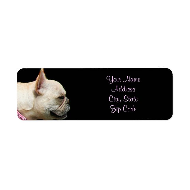 Étiquettes de adresse français de Bulldog (Devant)