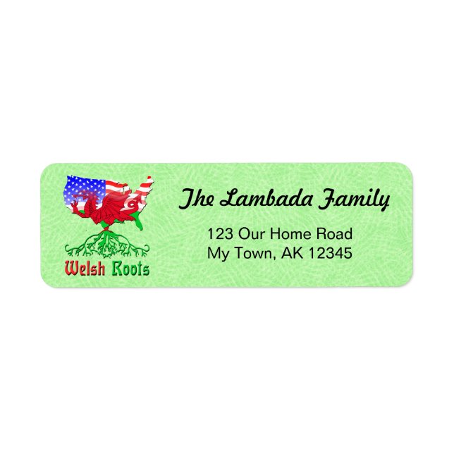 Étiquettes de adresse gallois américains (Devant)