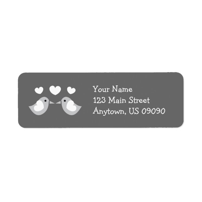 Étiquettes de adresse Inséparables (Gris) (Devant)
