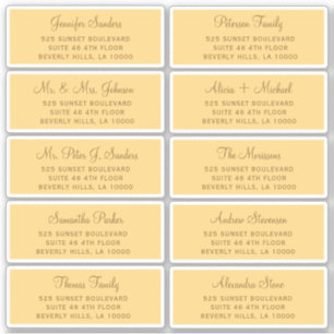 Étiquettes de adresse invités de mariage élégants