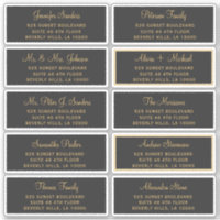 Étiquettes de adresse invités de mariage élégants