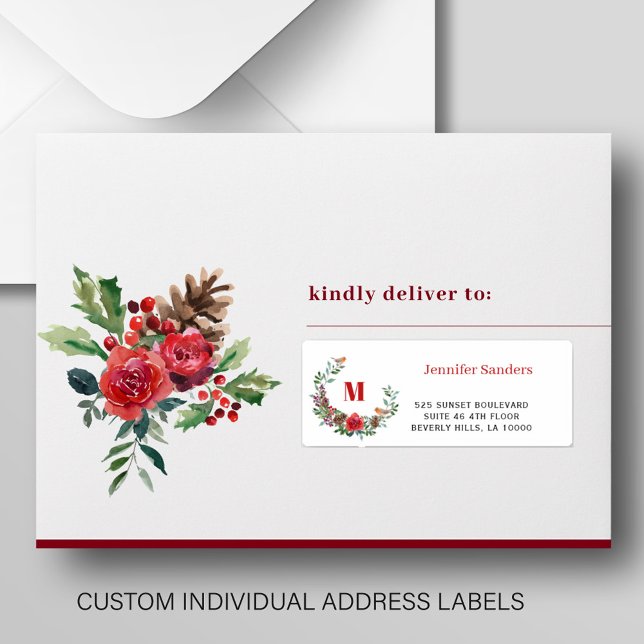 Étiquettes de adresse invités individuels de la co (The personalized envelope can be purchased separately - please see the collection)