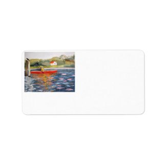 Étiquettes de adresse Kayaker que vous personnalis