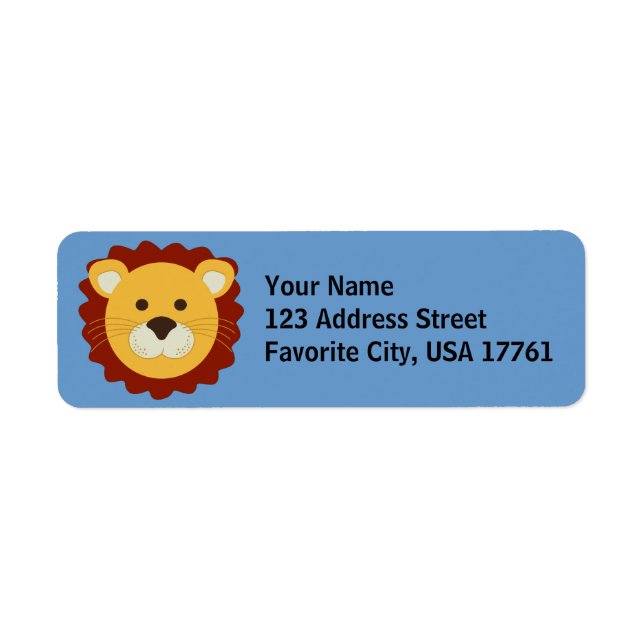 Étiquettes de adresse Lions amicaux (Devant)