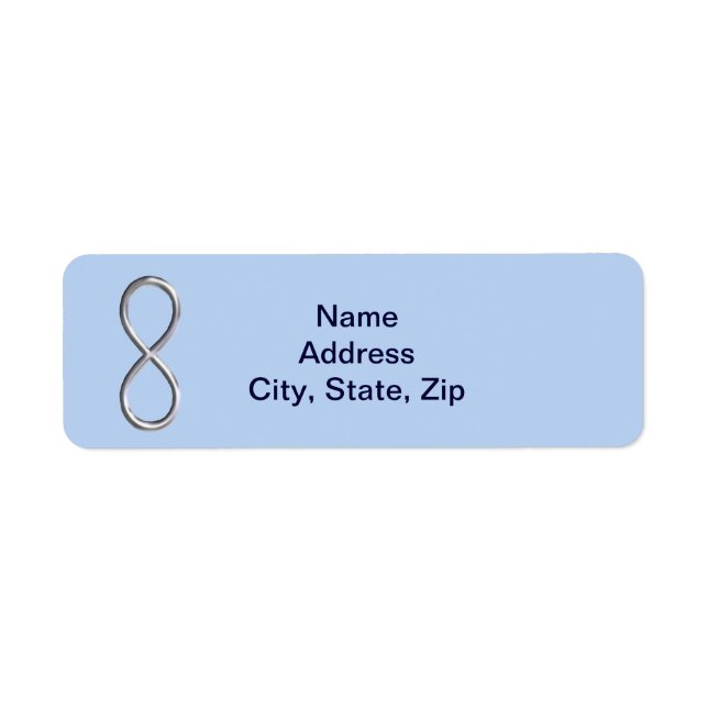 Étiquettes de adresse Mariage Blue Infinity (Devant)