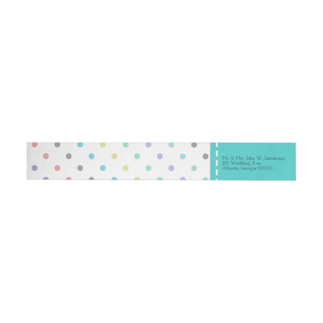Étiquettes de adresse Mariage Confetti Polka Dot c (Individuel)