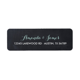 Étiquettes de adresse Mariage de tableau de bord s