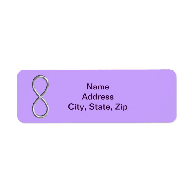 Étiquettes de adresse Mariage Lavender Infinity (Devant)
