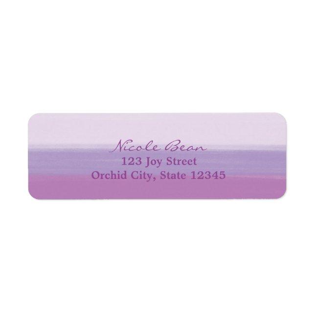 Étiquettes de adresse Mariage Lavender Purple Aqua (Devant)