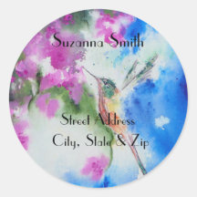 Étiquettes de adresse Mariages de Garden Hummingbi