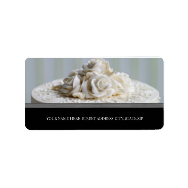 Étiquettes de adresse mariages de gâteaux (Devant)