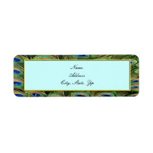 Étiquettes de adresse Mariages de Peacock