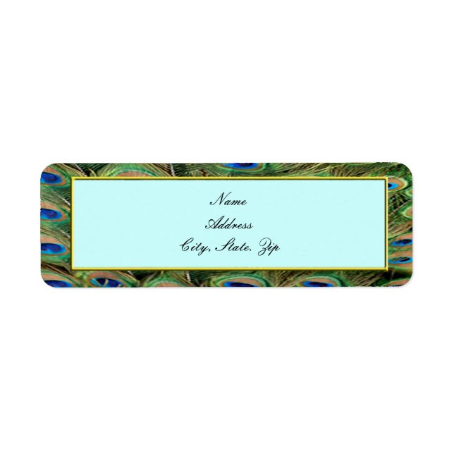 Étiquettes de adresse Mariages de Peacock (Devant)