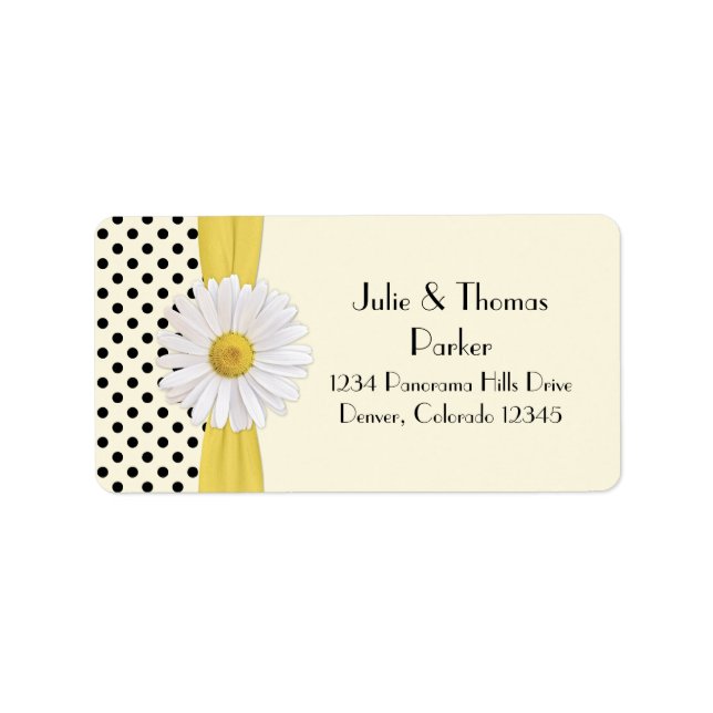 Étiquettes de adresse Mariages de Shasta Daisy (Devant)