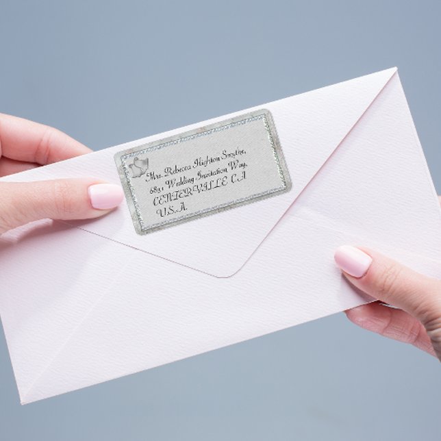 Étiquettes de adresse Mariages de Silver Bells (Créateur téléchargé)