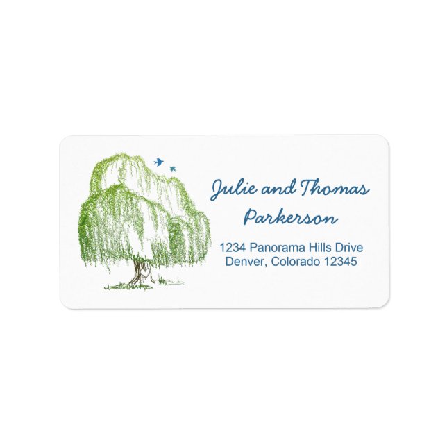 Étiquettes de adresse Mariages de Willow Tree (Devant)