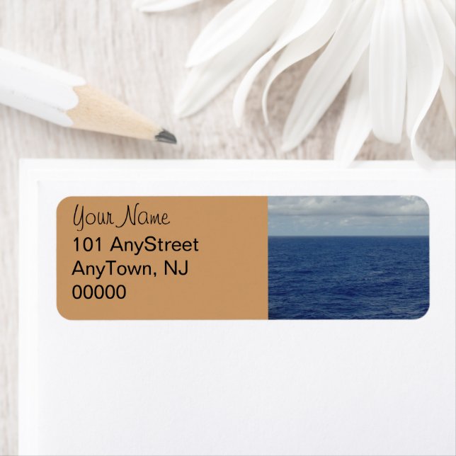 Étiquettes de adresse Mariages des vagues d'océan (En situation)