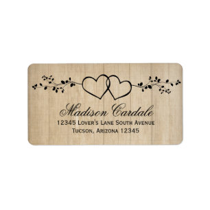 Étiquettes de adresse Mariages Rustiques à double
